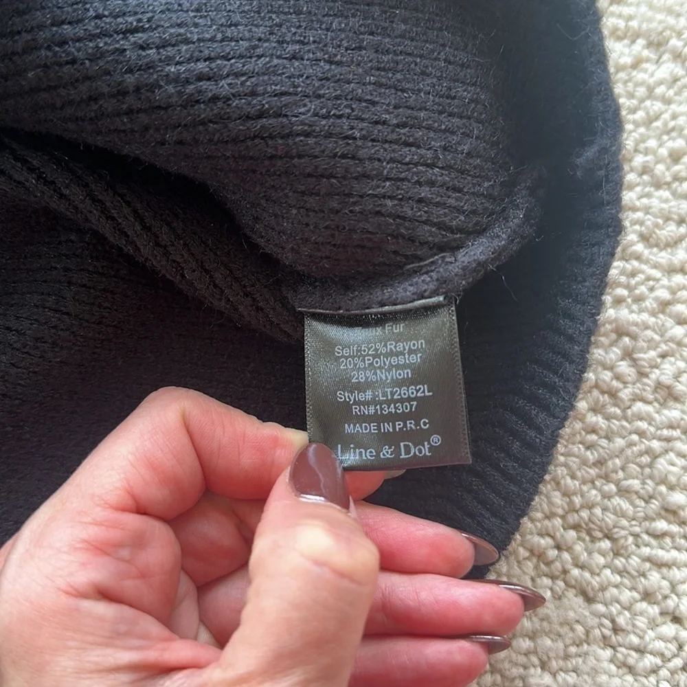 Line & Dot Black Claire Sweater Size M - Picture 7 of 9